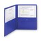 Smead 11 in. x 8.5 in. Poly 2-Pocket Folder with Security Pocket - Blue (5/Pack)